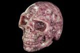 Polished, Purple Lepidolite Skull #112385-1